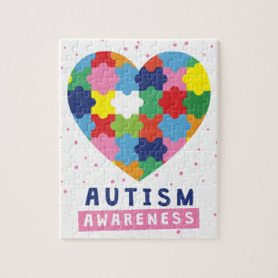 Quebra-cabeça pink autism awareness