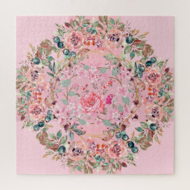 Quebra-cabeça Pink Floral Wreath