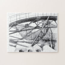 Pinto-ponte antigo monocromo