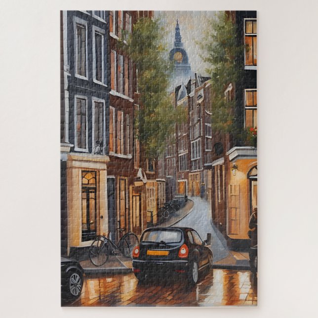 Quebra-cabeça pintura a óleo de Amsterdã (Vertical)