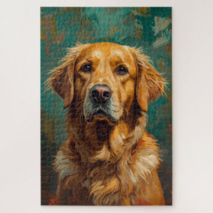 Quebra-cabeça Pintura a óleo vibrante com retrato de Ouro artíst