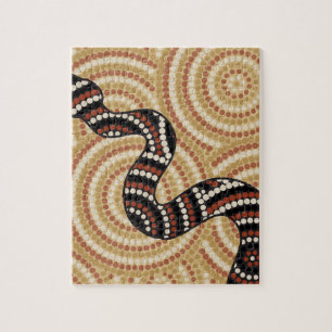 Quebra-cabeça Pintura aborígene do ponto do cobra