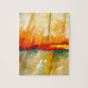 Quebra-cabeça Pintura abstrata moderna do expressionista