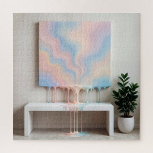 Quebra-cabeça Pintura Abstrata Pingando em um Banco 