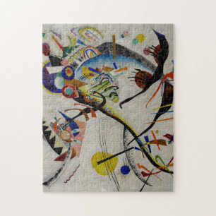 Quebra-cabeça Pintura Abstrato de Segmento Azul Kandinsky