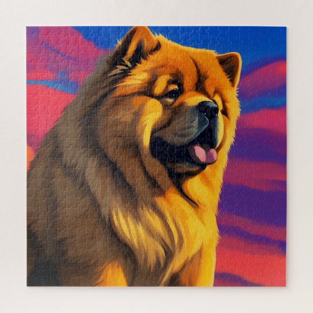 Quebra-cabeça Pintura Chow Chow (Vertical)