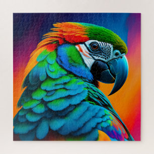 Quebra-cabeça Pintura Colorida de Pássaro de Macaw
