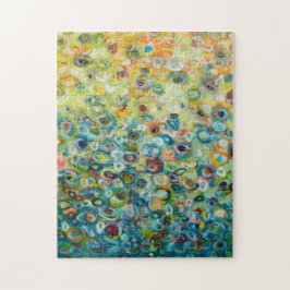 Quebra-cabeça Pintura Colorida do Círculo Abstrato