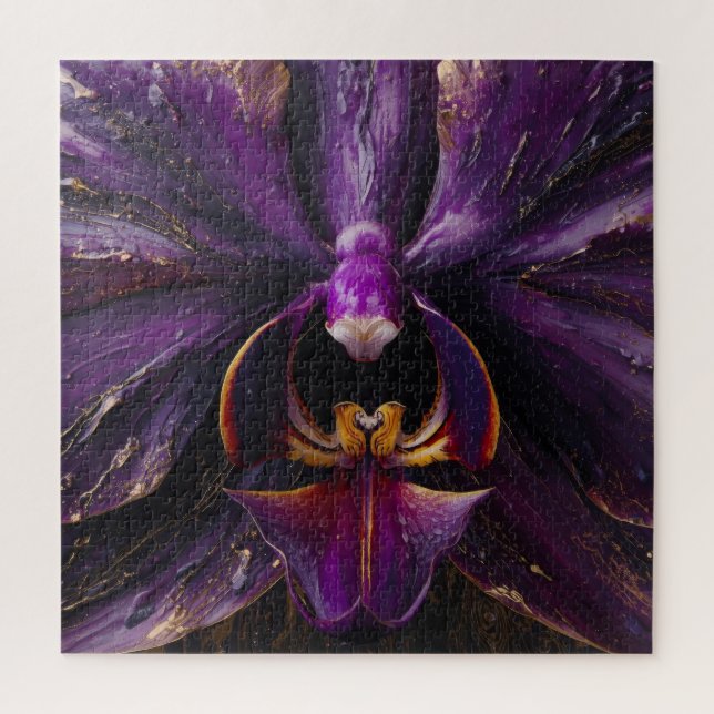 Quebra-cabeça Pintura Colorida Lentamente Preenchendo Pétalas Fl (Vertical)