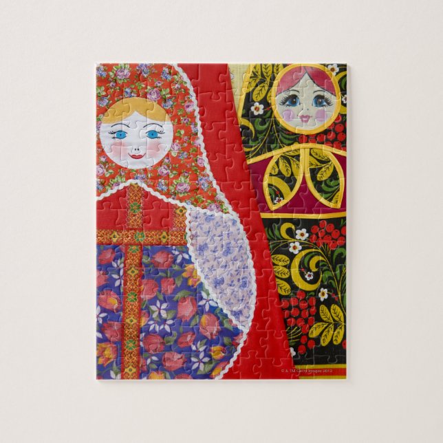 Quebra-cabeça Pintura da boneca russa Matryoshka (Vertical)