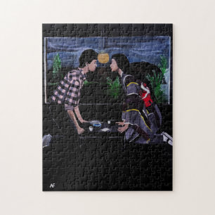 Quebra-cabeça Pintura da Cerimônia do Chá Japonesa por Alfred Fo