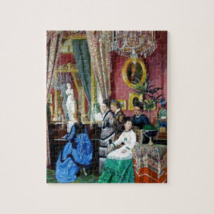 Quebra-cabeça Pintura da música dos homens das mulheres da fest