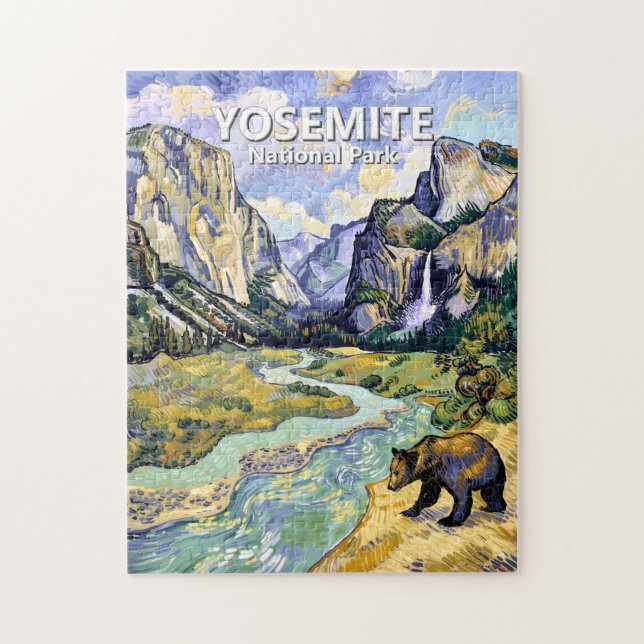 Quebra-cabeça Pintura da Vista da Túnel do Urso El Capitan em Yo (Vertical)
