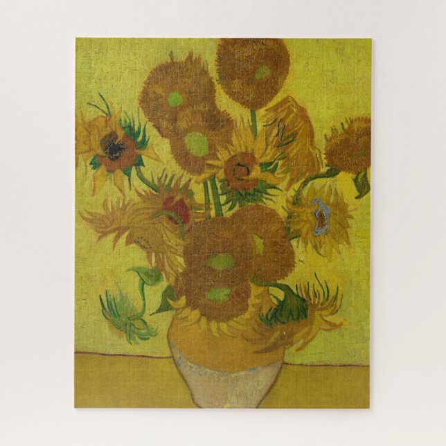 Quebra-cabeça Pintura de 15 Girassóis de Vincent Van Gogh (Vertical)