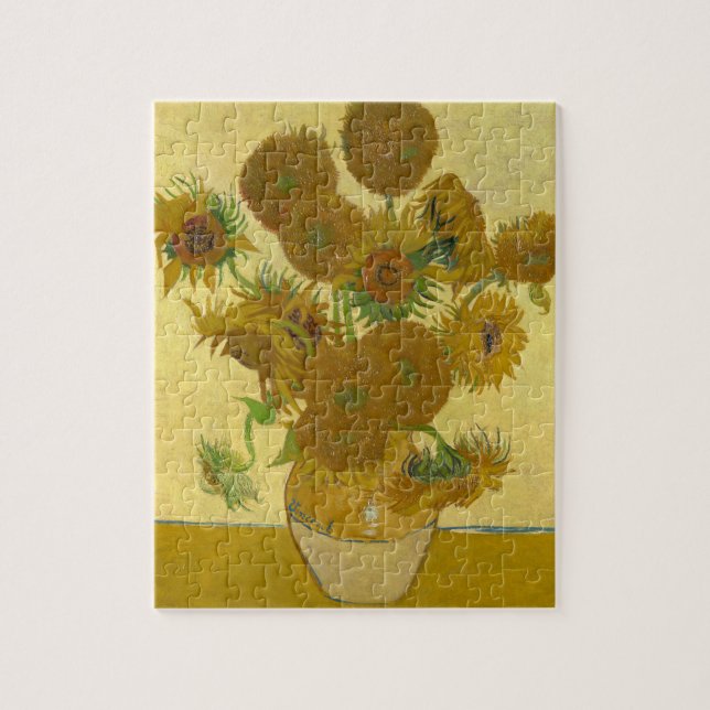 Quebra-cabeça Pintura de 15 Girassóis de Vincent Van Gogh (Vertical)