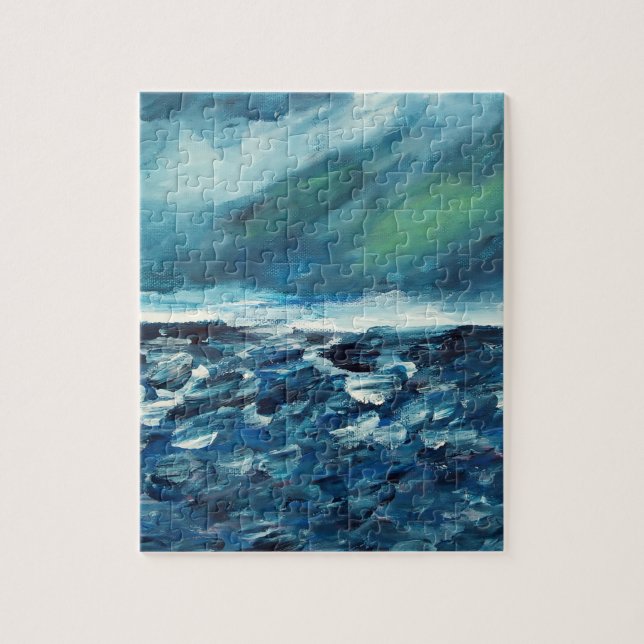Quebra-cabeça Pintura de Abstrato de Sonho Azul (Vertical)