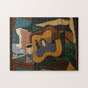 Quebra-cabeça Pintura De Abstrato De Violão E Vinho