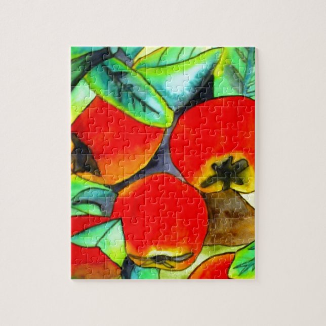 Quebra-cabeça Pintura de água das Maçãs Vermelhas (Vertical)