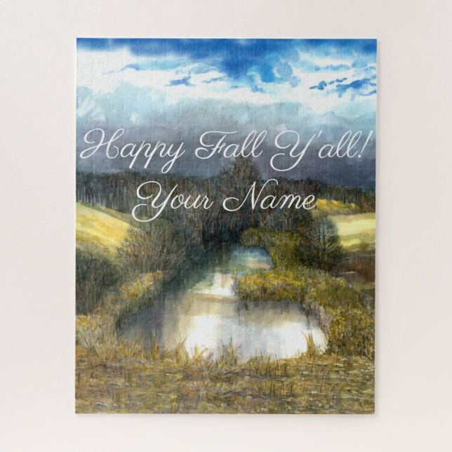 Quebra-cabeça Pintura de aquarela de outono (Vertical)