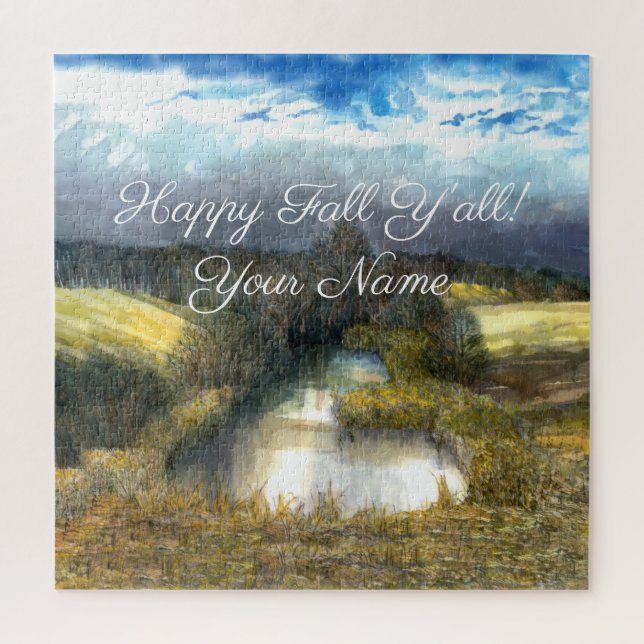 Quebra-cabeça Pintura de aquarela de outono (Vertical)