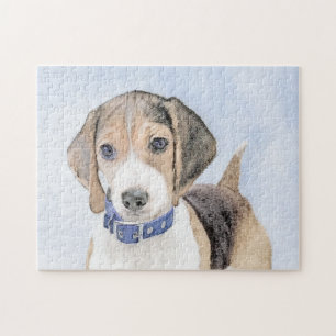 Quebra-cabeça Pintura de Beagle - Arte de Cão Original Bonita