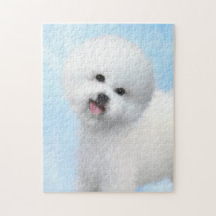 Quebra-cabeça Pintura de Bichon Frise - Arte de Cachorro Origina