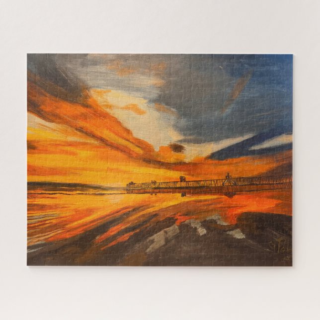 Quebra-cabeça Pintura de Cais, La Jolla, CA (Horizontal)