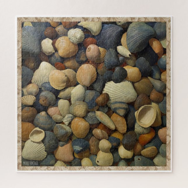 QUEBRA-CABEÇA PINTURA DE CONCHA DE MAR  (Vertical)