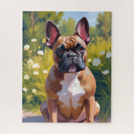 Quebra-cabeça Pintura de estimação de Bulldog Francês Arte de ca