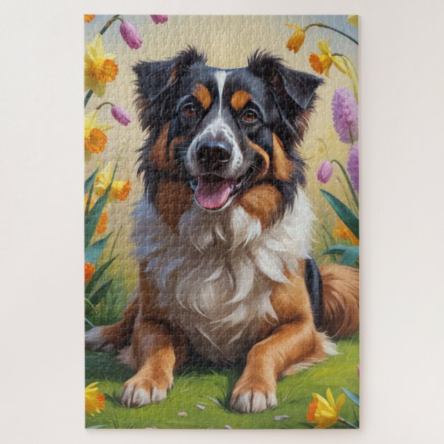 Quebra-cabeça Pintura de Flores de Pastor Belgas (Vertical)