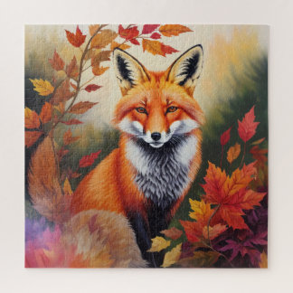 Quebra-cabeça Pintura de Fox do outono