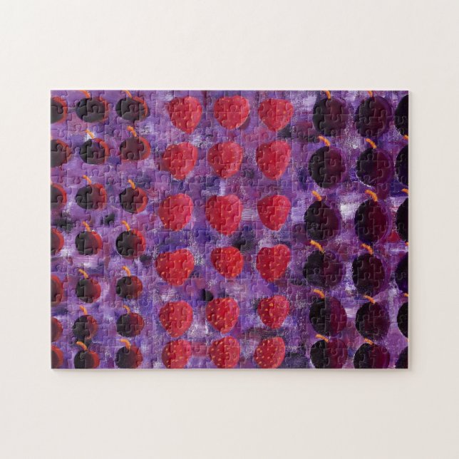 Quebra-cabeça Pintura de Fruta Vermelha (Horizontal)