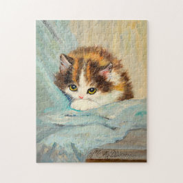 Quebra-cabeça Pintura de gatinho fofa de Henriëtte Ronner Knip V