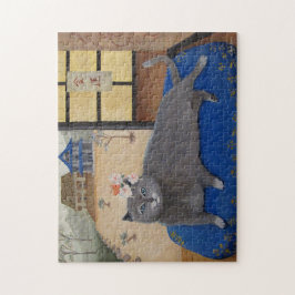 Quebra-cabeça Pintura de gatos no Japão