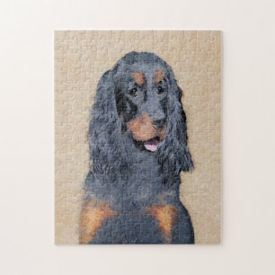 Quebra-cabeça Pintura de Gordon Setter - Arte de Cachorro Origin