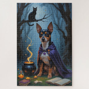 Quebra-cabeça Pintura de Halloween Caprichosa do Cão Affenpinsch