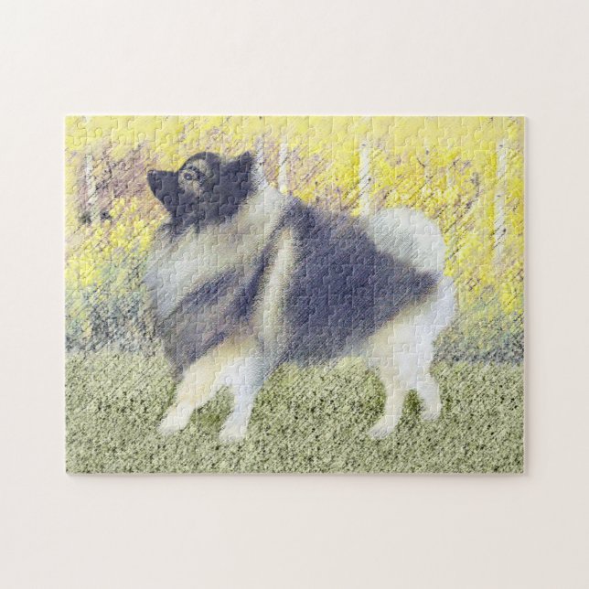 Quebra-cabeça Pintura de Keeshond Aspen - Arte de Cachorro Origi (Horizontal)