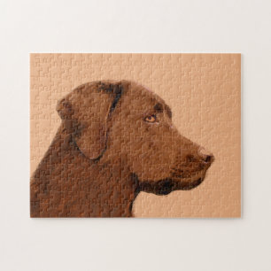 Quebra-cabeça Pintura de Labrador Retriever (Chocolate) - Arte C