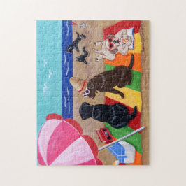 Quebra-cabeça Pintura de Labradors da brisa do verão