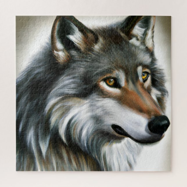 Quebra-cabeça Pintura de Lobo (Vertical)