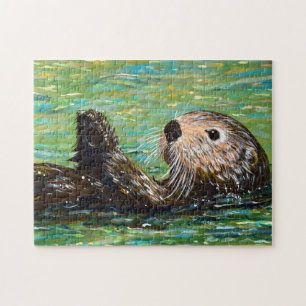 Quebra-cabeça Pintura de Lontra do Mar