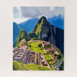 Quebra-cabeça Pintura de Machu Picchu Peru