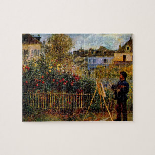 Quebra-cabeça Pintura de monet em seu jardim por Claude Monet