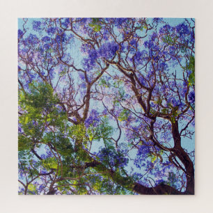 Quebra-cabeça Pintura De Óleo De Árvore Roxo Jacaranda,