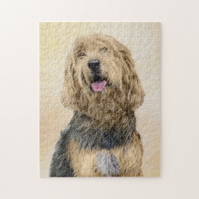 Quebra-cabeça Pintura de Otterhound - Arte de Cachorro Original  (Vertical)