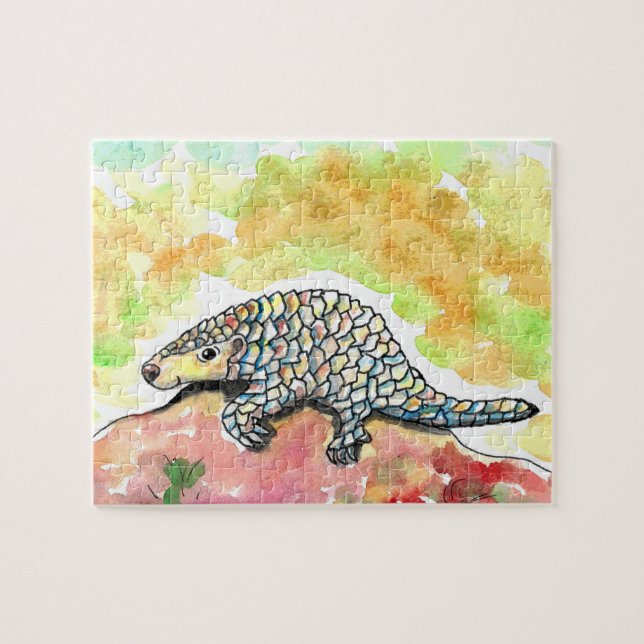 Quebra-cabeça Pintura de Pangolin Cujo Canto (Horizontal)