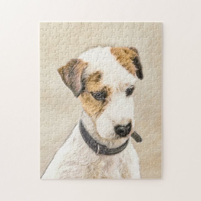 Quebra-cabeça Pintura de Parson Jack Russell Terrier - Arte Cani (Vertical)