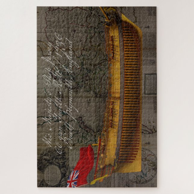 Quebra-cabeça Pintura de Perfil do Navio Jersey (Vertical)