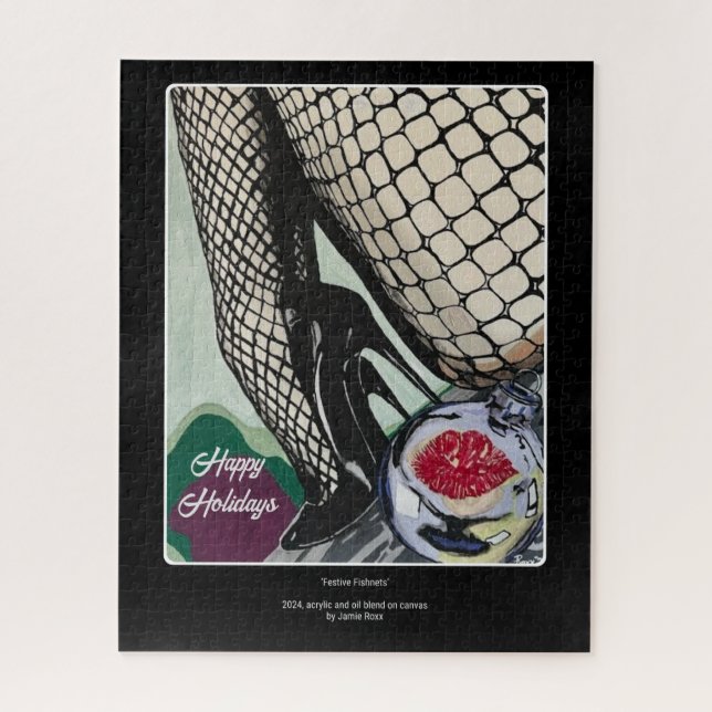 Quebra-cabeça Pintura de pesca festiva numa (Vertical)