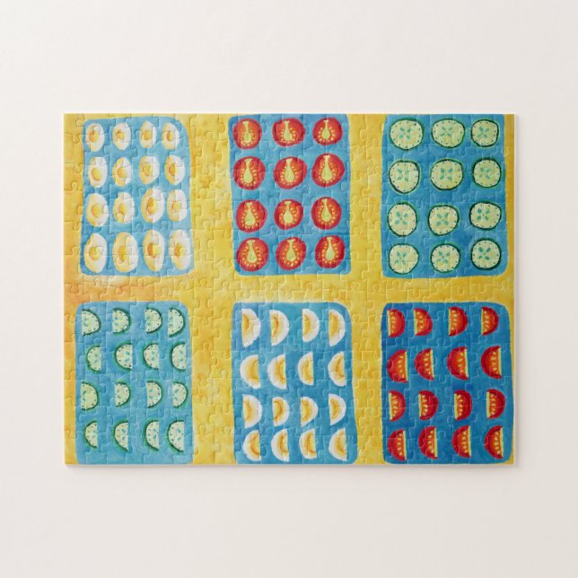 Quebra-cabeça Pintura de preparação de salada (Horizontal)